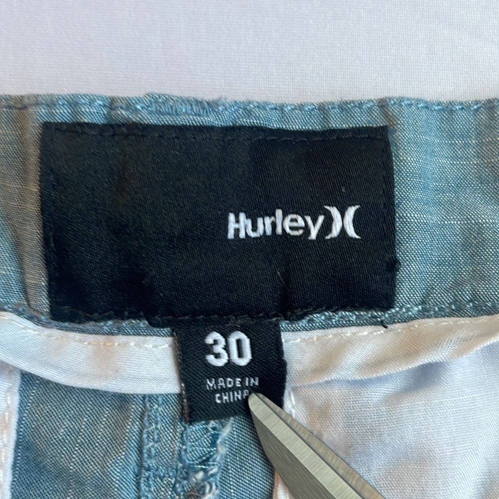 Blue Hurley Shorts Size 30 .